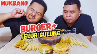 MUKBANG TELUR GULUNG & BURGER RASA ENAK YANG ADA DI PINGGIR JALAN 🔥🔥