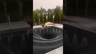Fancy BACKWARDS HIGH DIVE into Black Hole Whirlpool #shorts