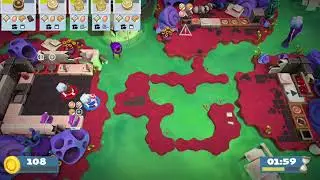 Overcooked 2 Level 6-2, 2 Players, 3 Stars