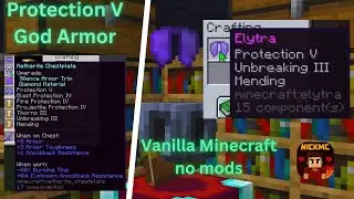 Protection V Elytra and Protection V Super God Armor in Vanilla Minecraft