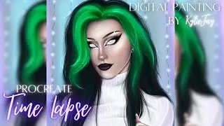 Digital Drawing Timelapse - Self Portrait / Fantasy Realism / iPad Art / Procreate