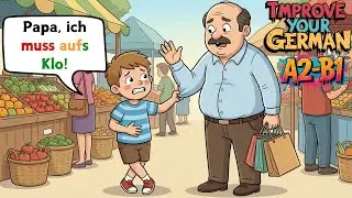 Easy German Dialogues 🇩🇪😊 | Father & Son Family Situations 🏠