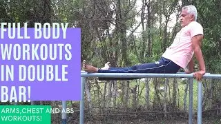 Full Body Workouts In Double Bar🤩 (Arms,Chest And Abs Workouts)💪🏼
