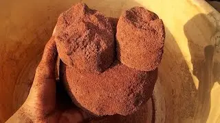 New extra soft fluffy Red sand dry tub crumbling satisfying ASMR sounds 