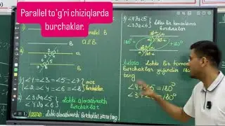 Parallel to’g’ri chiziqlarda burchaklar.