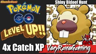 Bidoof Breakout Event 4x Catch XP Pokemon Go | Shiny Bidoof | Level Up | Shundo Hunt