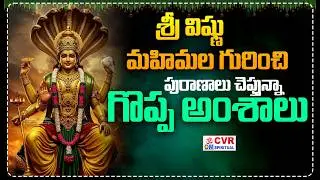 Great Words Said Puranas About Lord Sri Vishnu Mahimalu | CVR OM Spiritual