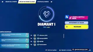 Fortnite  class&eacute;s on reche diamant 2