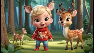 Little Deer Tip Tip Walk | Gentle Kids Song | Calm Movement Nursery Rhyme