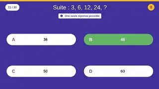 30 QCM de nombres à compléter