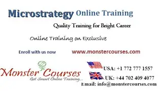 Microstrategy Online Training| Microstrategy Free Video| Microstrategy 9 Training Online