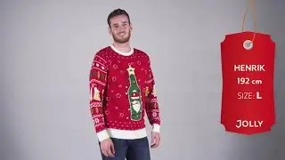 Beer Red Mens Christmas Sweater