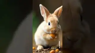 A cute rabbit eating food @Animotion1-2Z #rabbit #shorts #youtube #viralvideo #trending #reels
