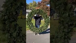 Come build this MASSIVE 72&rdquo; wreath with us! Who wants to see it decorated?! 🎄🙌🏻 #shorts #diy