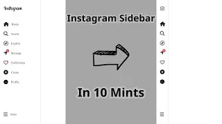 Instagram Sidebar Clone | HTML, CSS & JavaScript
