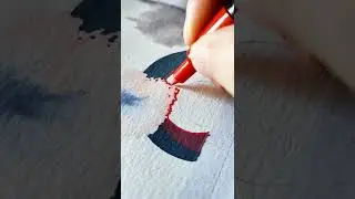 slow down for one minute * intuitive mixed media abstract watercolor painting in my sketchbook