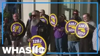 Louisville Metro Housing Authority workers rally for fair contract