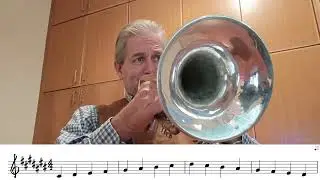 C# major Scale Exercise for trumpet play along - faster
