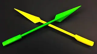 Как оригами длинное копье 🟩 сделать супер простое копье из бумаги