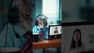 Monday Mood 👔💻 #corporatecat #zoomlife