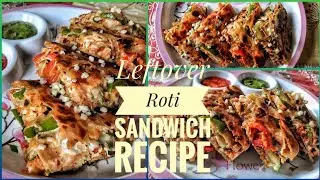 Roti Sandwich Recipe|Leftover Chapati Recipe|Easy use of leftover food|Roti Recipe|Face Reveal Video