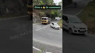 Tipper truck trying to make overtake near sharp curve U turn at ghat road #drivingskills #lorry