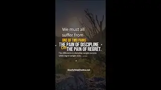 We must all suffer from one of two pains inspirational quote