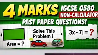 4 Marks Cambridge IGCSE Maths 0580 Non-Calculator | Trigonometry SOH CAH TOA 