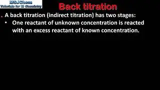 Back titration