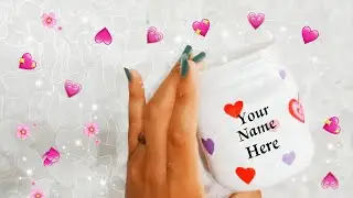 Easy Jar painting idea||Nutella jar hack😉||DIY Home Decor||Your name here/ with #eman #art