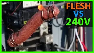 Пример хот-дога против 240 вольт и ожога от удара током!