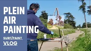 CYPRESS TREES plein air PAINTING in SANTA CRUZ, california