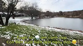 Even the Lake holds its breath when Winter arrives/Cả Hồ nước cũng im lặng&hellip;khi tuyết gh&eacute; qua ❄️