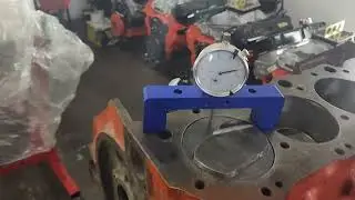 1969, 396 BBC verifying deck to piston height and  top dead center
