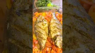 Baked sea bream || Dorade royale cuite au four 😍🤤#seabream #fishrecipe #dorade #caribbean