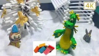 with coming! Happy new year ❄️ New Year's crafts from plasticine 🐲 year of the dragon #clay #happy