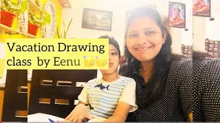 Eenu&rsquo;s Drawing class 😎😎 #minivlog #love #family #amma #