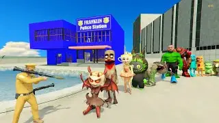 Franklin and Hulk Join The Police And Arrest All BRAINROT in Indian bike driving 3d 
