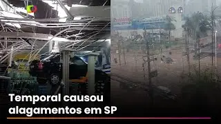 Temporal com ventania causa alagamentos e estragos em SP; veja