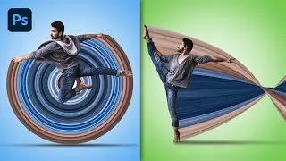 Circular Pixel Stretch Effect - Photoshop Tutorial