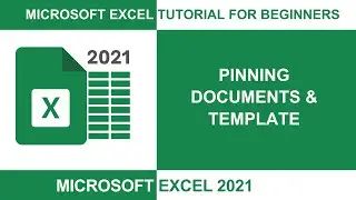 05 Microsoft Excel Tutorial for Beginners - Pinning Documents & Template