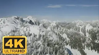 6 Hours of Relaxing Snowy Winter Mountain with Calming Stress Relief Music
