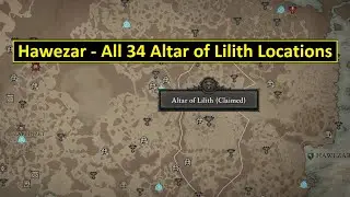 Walkthrough Route for All 34 Altar of Lilith Statues Locations in Hawezar in Diablo 4