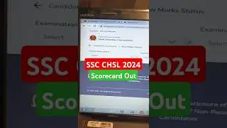 😎 SSC CHSL 2024 SCORECARD OUT✅ Normalized marks-137 #ssc #sscmts #ssccgl #shorts