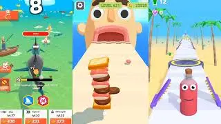 Sendwich runner vs bridge race vs juich run gameplay walkthrough ep 53