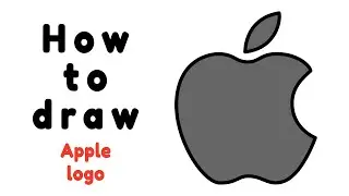 HOW TO DRAW SIMPLE APPLE LOGO| Drawing and Coloring