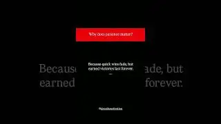 Patience Always Wins | Motivational Shorts | Success Mindset