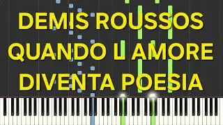 demis roussos~quando l amore diventa poesia(rallentato-slow)=piano facile easy tutorial