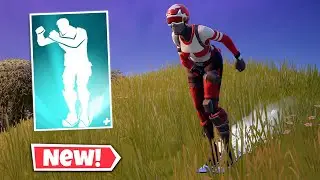 NEW SKIING Emote Gameplay in Fortnite! (SLALOM STYLE)