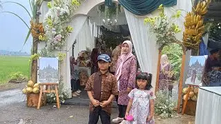 Abang Fikri Neng Tisha datang Acara kondangan pernikahan saudara di purwokerto 
